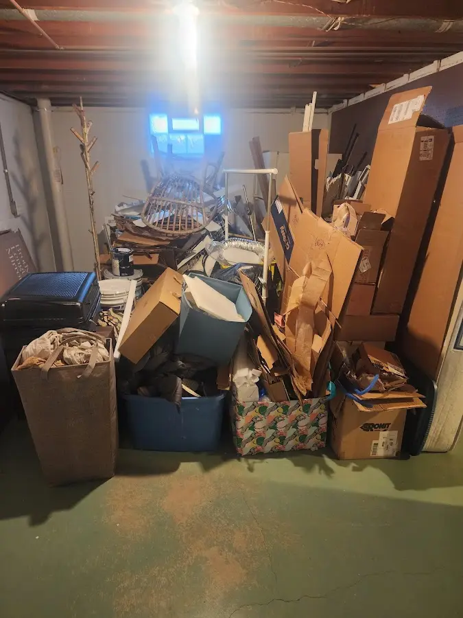 Roll-off dumpster container at job site for 4 Yard Dumpster Rental in Cortlandt